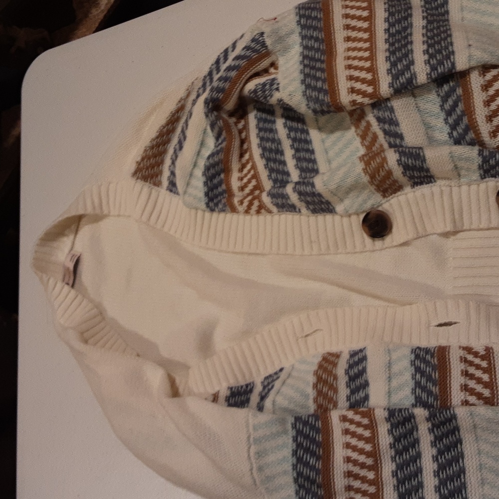 white cardigan